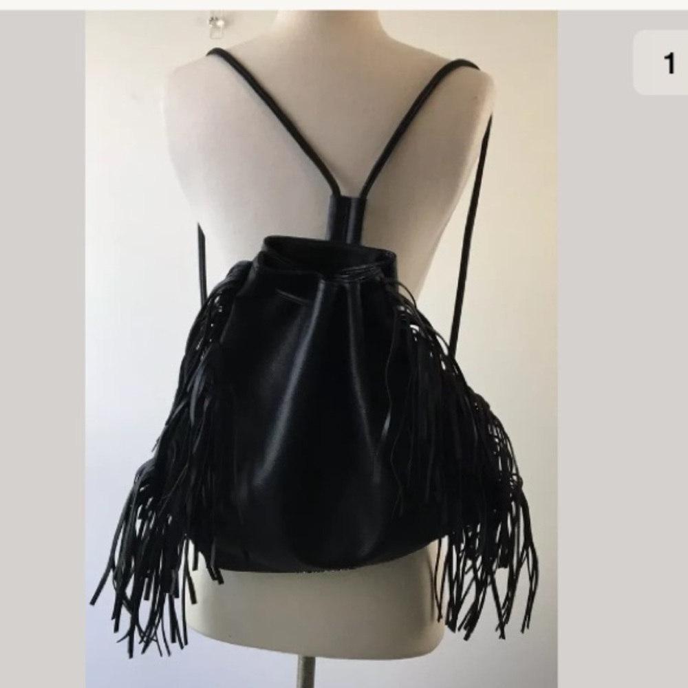 Victorias Secret Fringe Draw String Moto Backpack